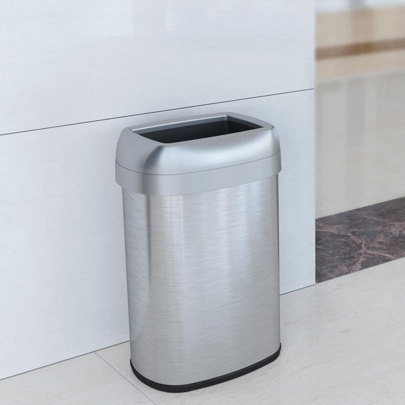 Rebrilliant Stainless Steel Open Top Trash Can & Reviews Wayfair